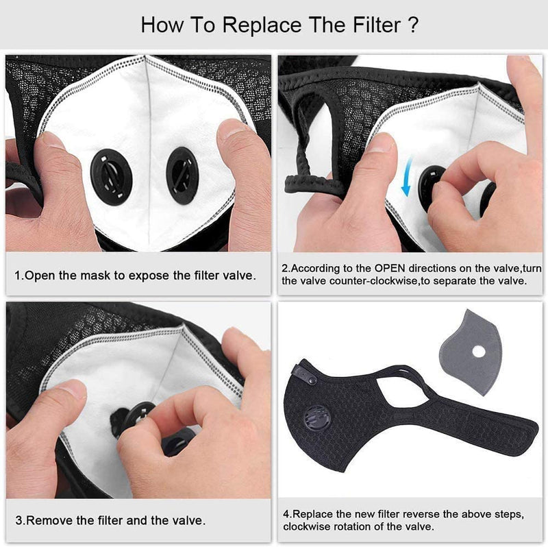 UVCleanHouse PPE 5 Layer Activated Carbon Mask Filter Replacement