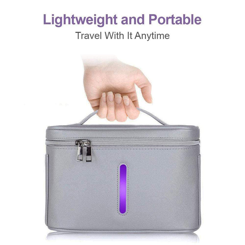  Drive Auto UV Light Sanitizer Box - Mobile Ultraviolet  Disinfection Bag, Phone, Keys, Money - Portable, USB Powered UVC Sterilizer  Cabinet w/Handle (Dark Grey) : Health & Household