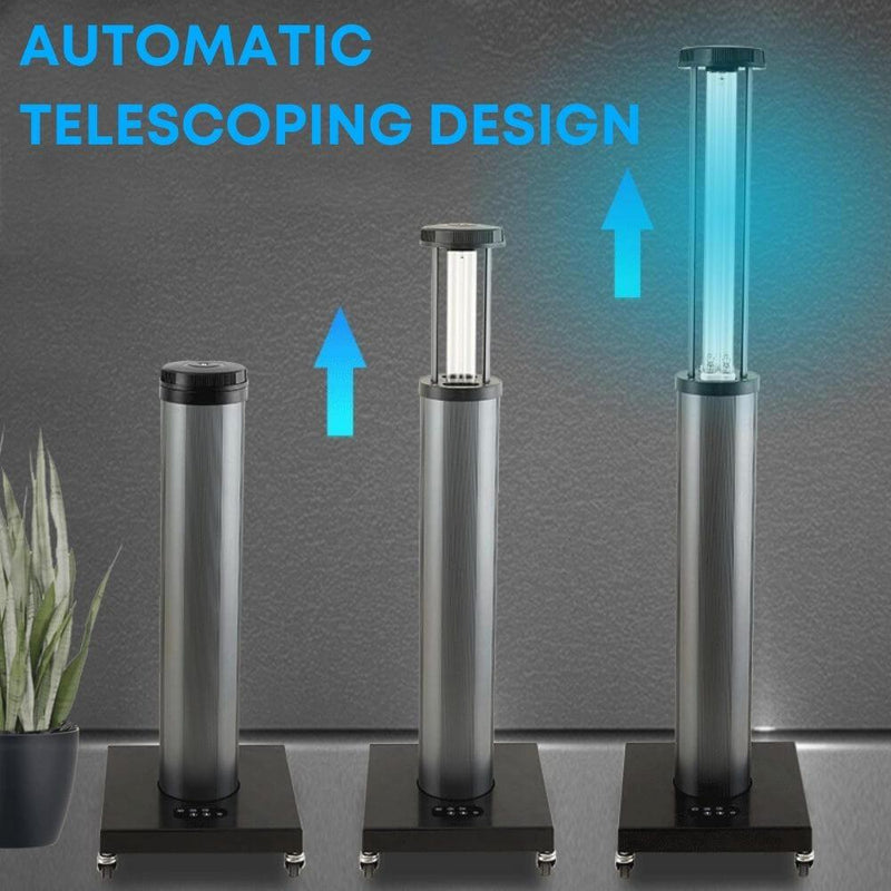 UVCleanHouse UV-C Sanitizing Light Disinfection Telescoping Room Robot: Glow Trolley